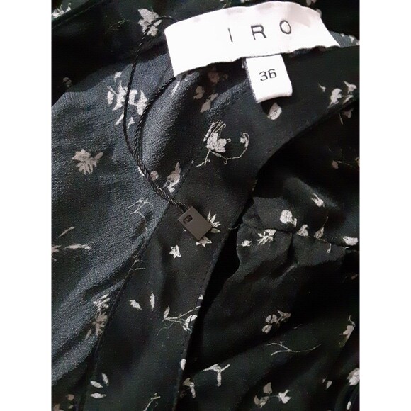 NWOT IRO Bemera 100% Silk Floral Jumpsuit Black And White  EU 36 US 4 - RRP £420 - Picture 8 of 13